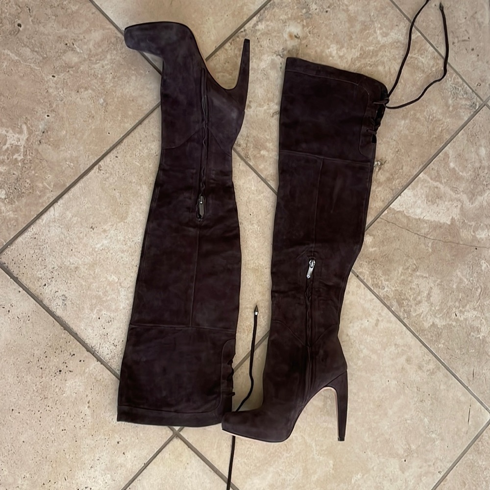 Sam Edelman Kayla brown suede over the knee boot (size 6.5)